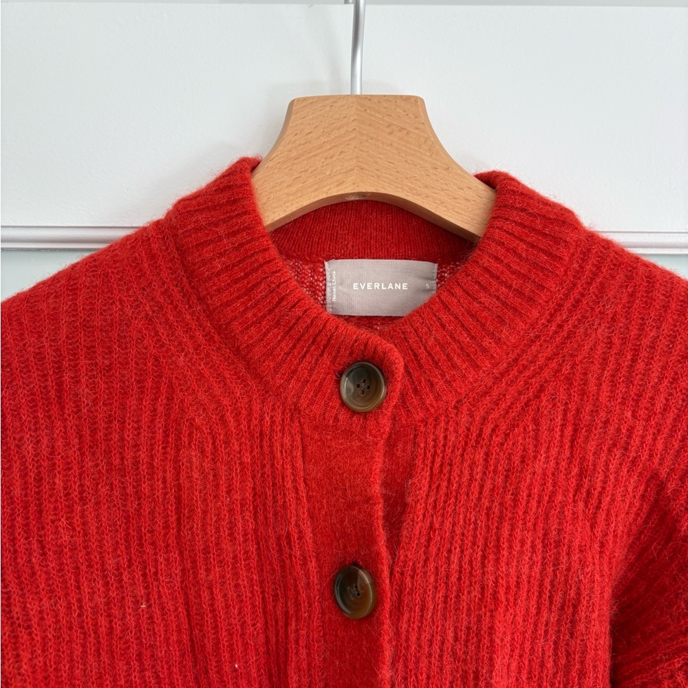 Everlane Bold Red Cardigan Sweater